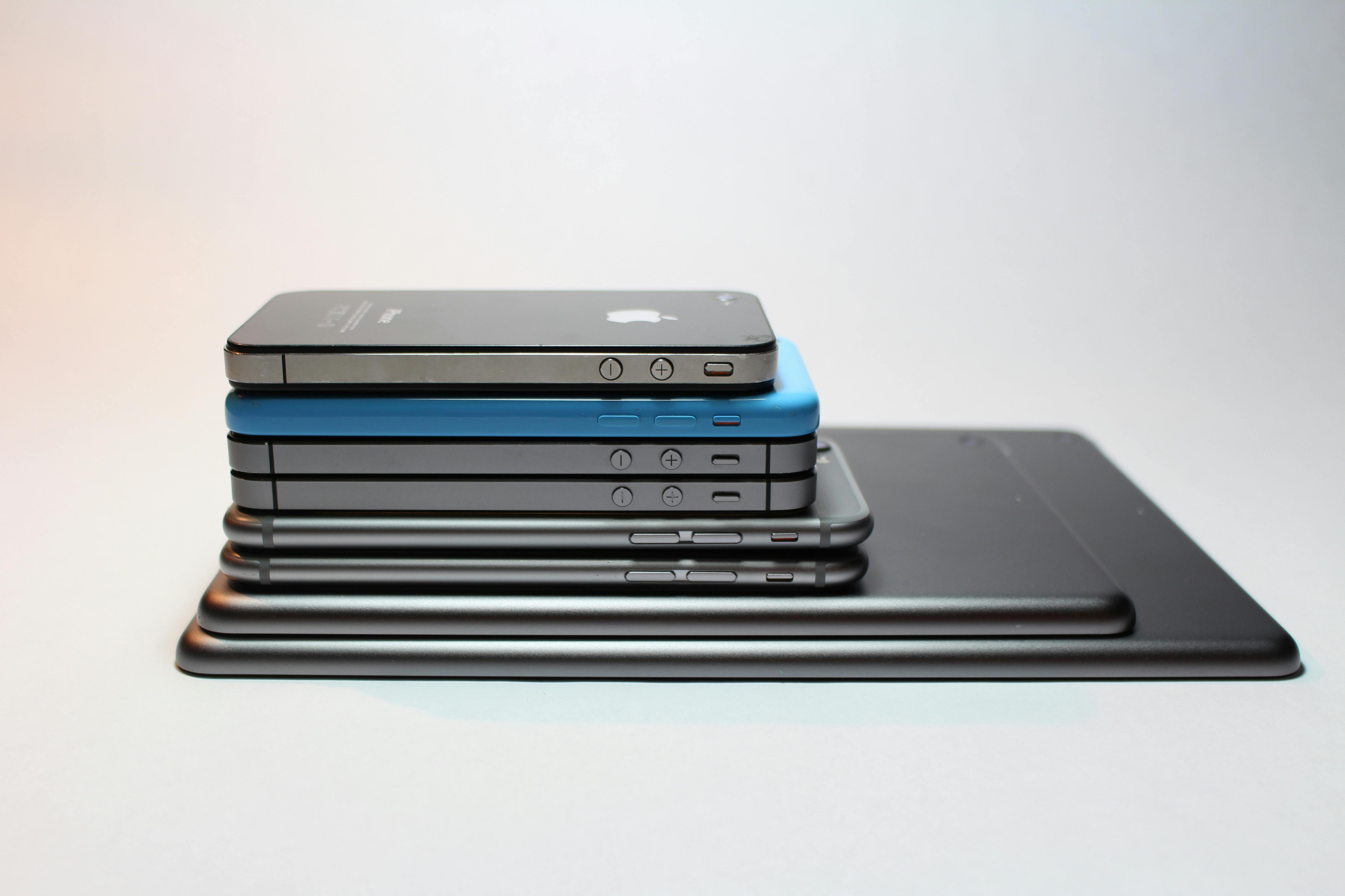 Stack of mobile devices
